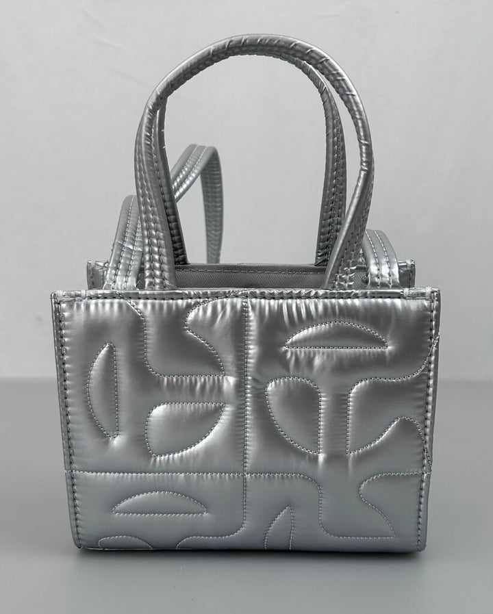 Telfar x Moose Knuckles metallic small shopper