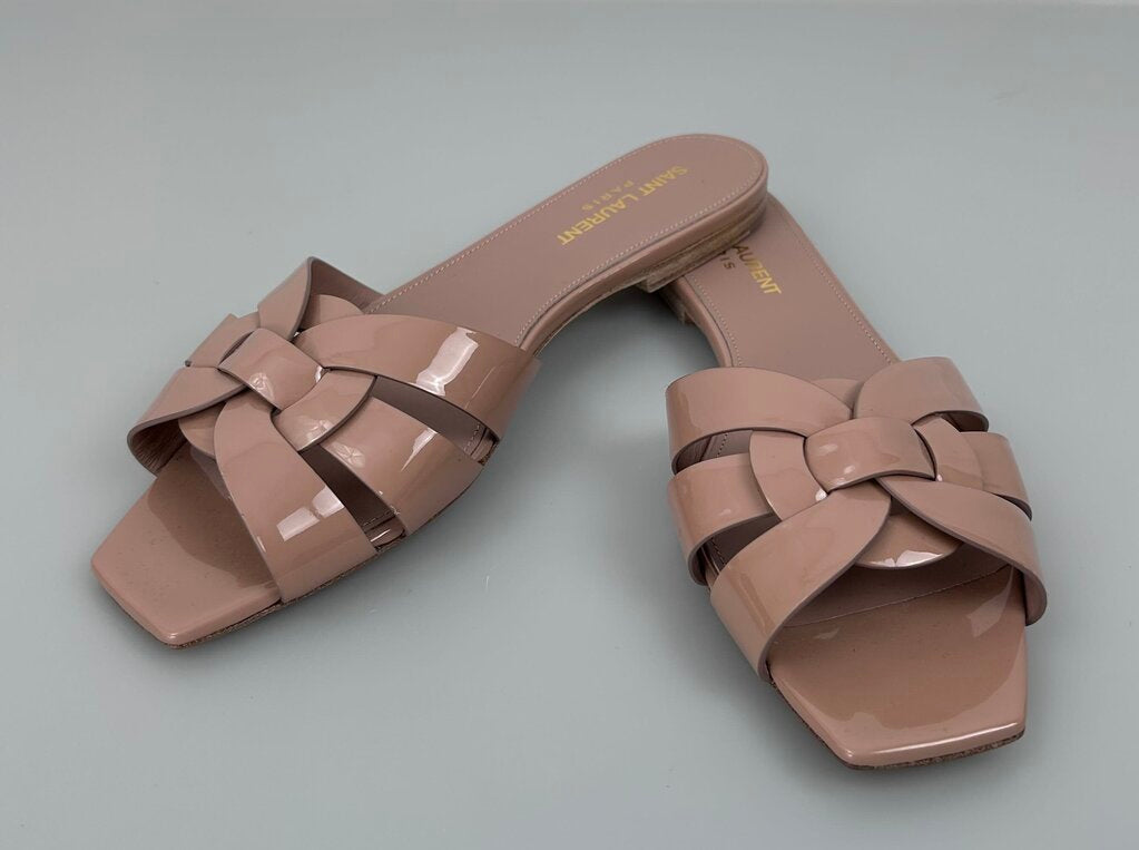 Saint Laurent Tribute patent Mules (size 7)