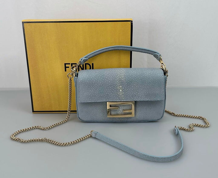Fendi stingray leather baguette mini
