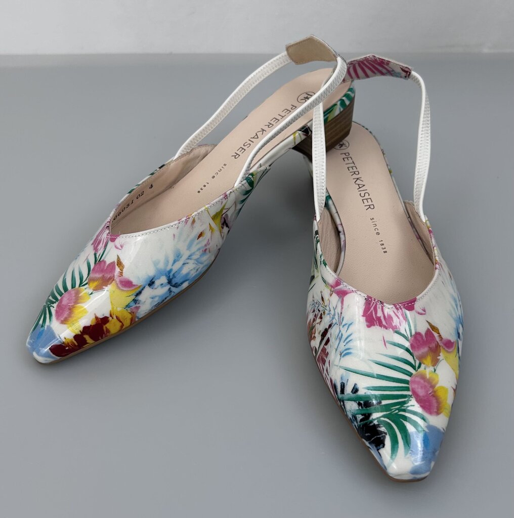 Peter Keiser patent floral slingback (size 7.5)