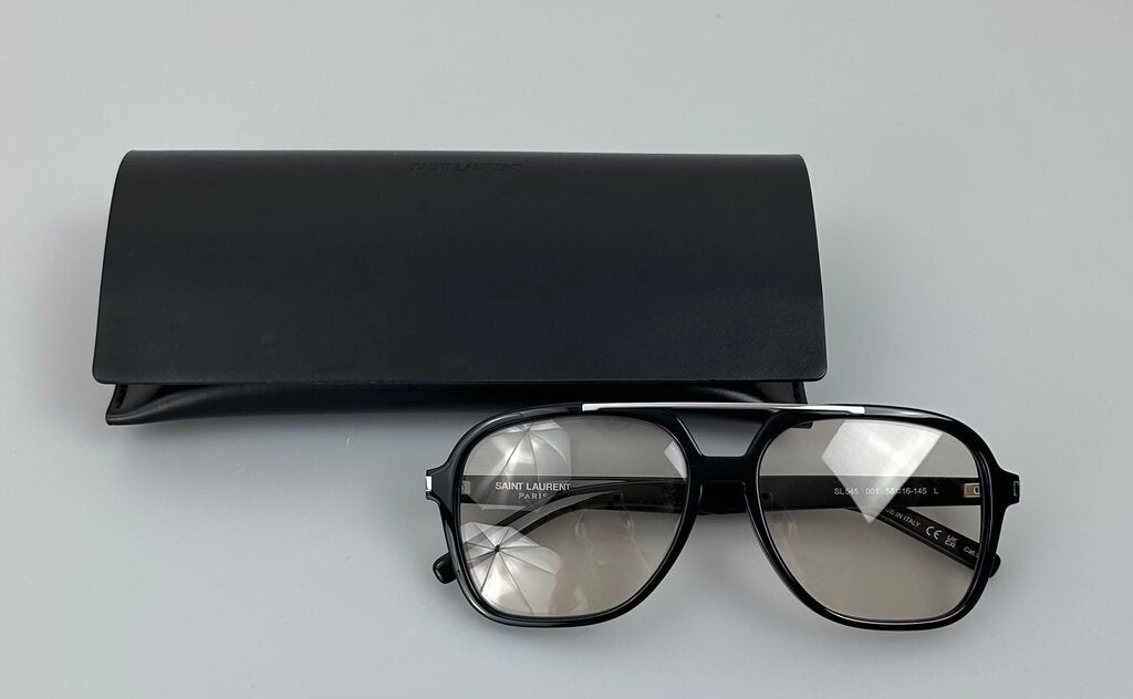 Saint Laurent square light lens aviator sunglasses