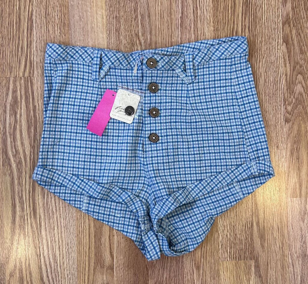Free People NWT check short (size 6)