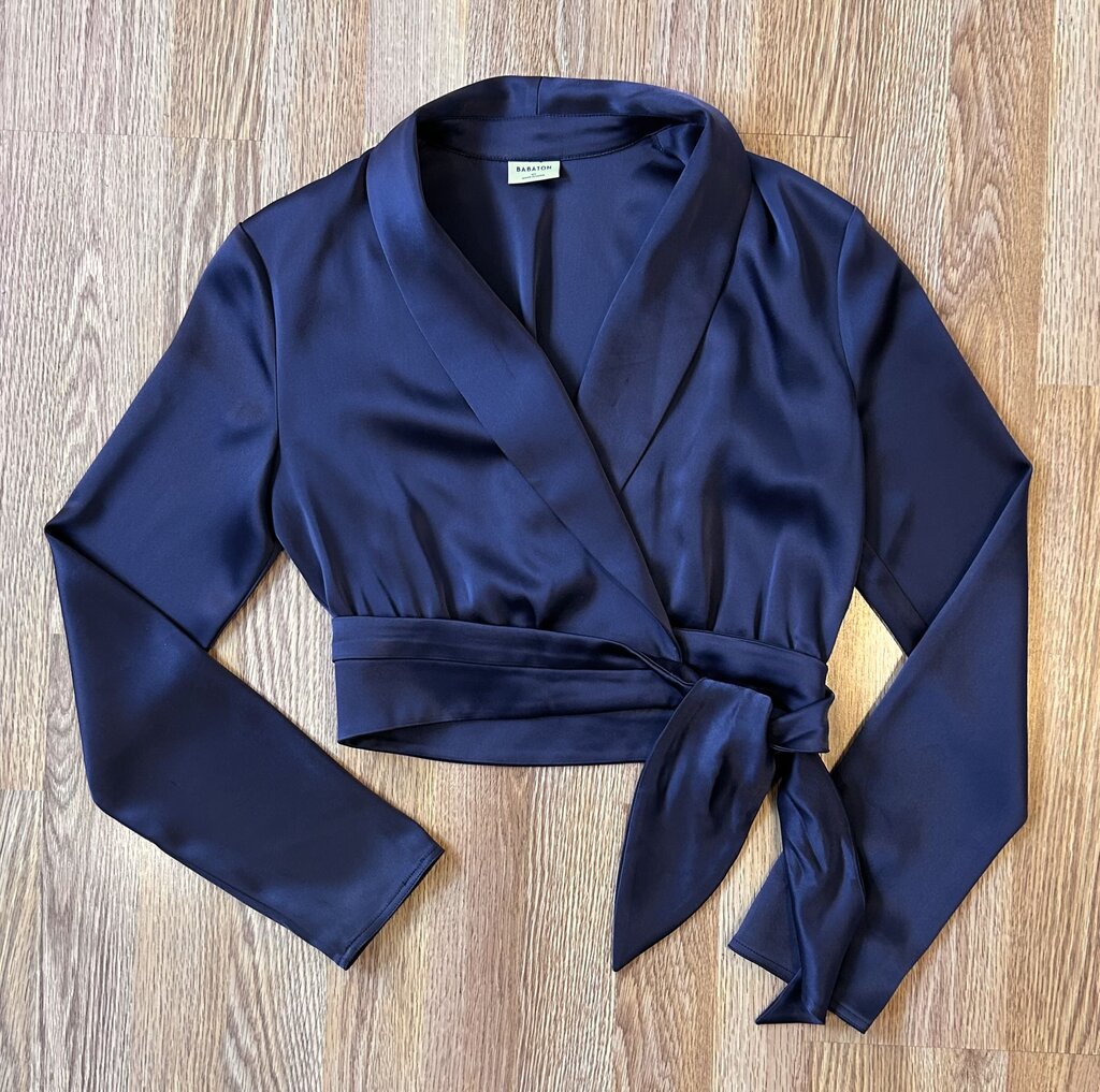 Babaton satin side tie crop shrug (XS)