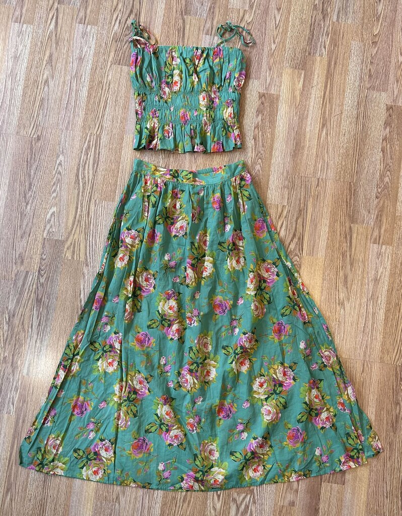 J Crew floral top/skirt 2-PC set (XS/S)