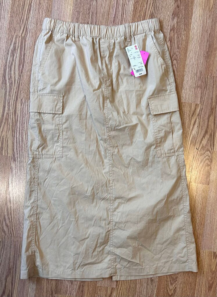 UNIQLO NWT cotton cargo midi skirt (L)