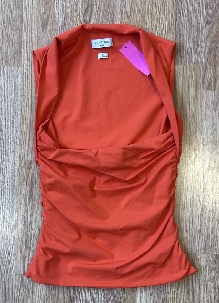 Babaton queen anne ruched contour tank (M)