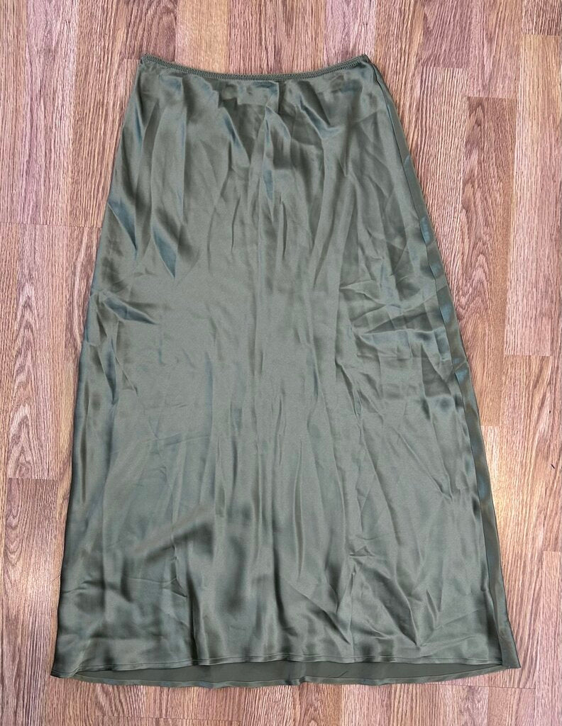 Reformation "Layla" pull-on slip midi skirt (size 2)