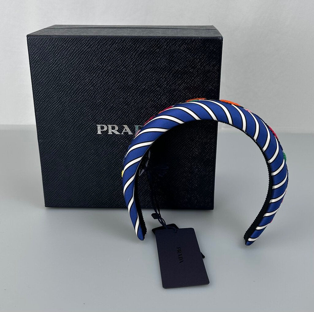 Prada NWT embroidered headband