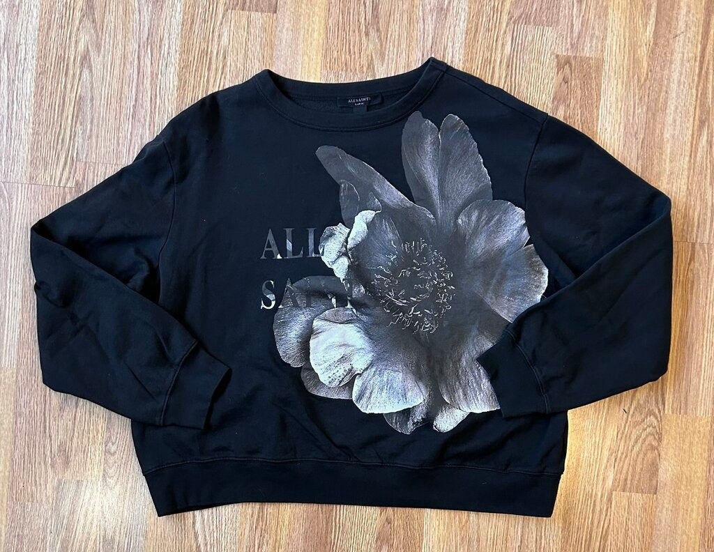 All Saints floral pullover sweatshirt (L)