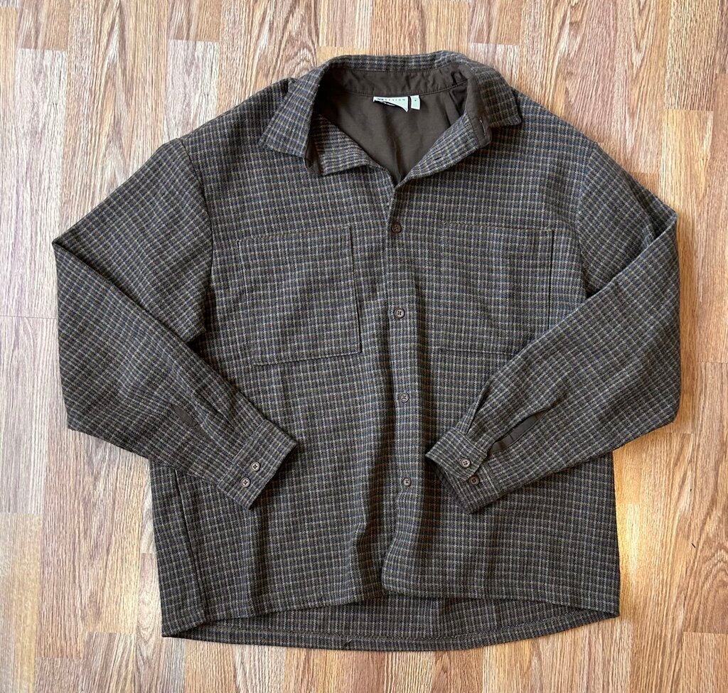 Asos boxy tweedy button down (M)