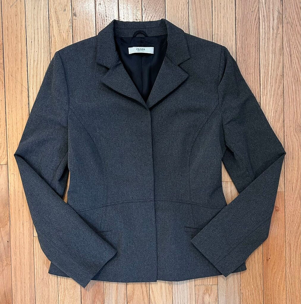 Prada vintage stretch peplum wool blazer (XS)