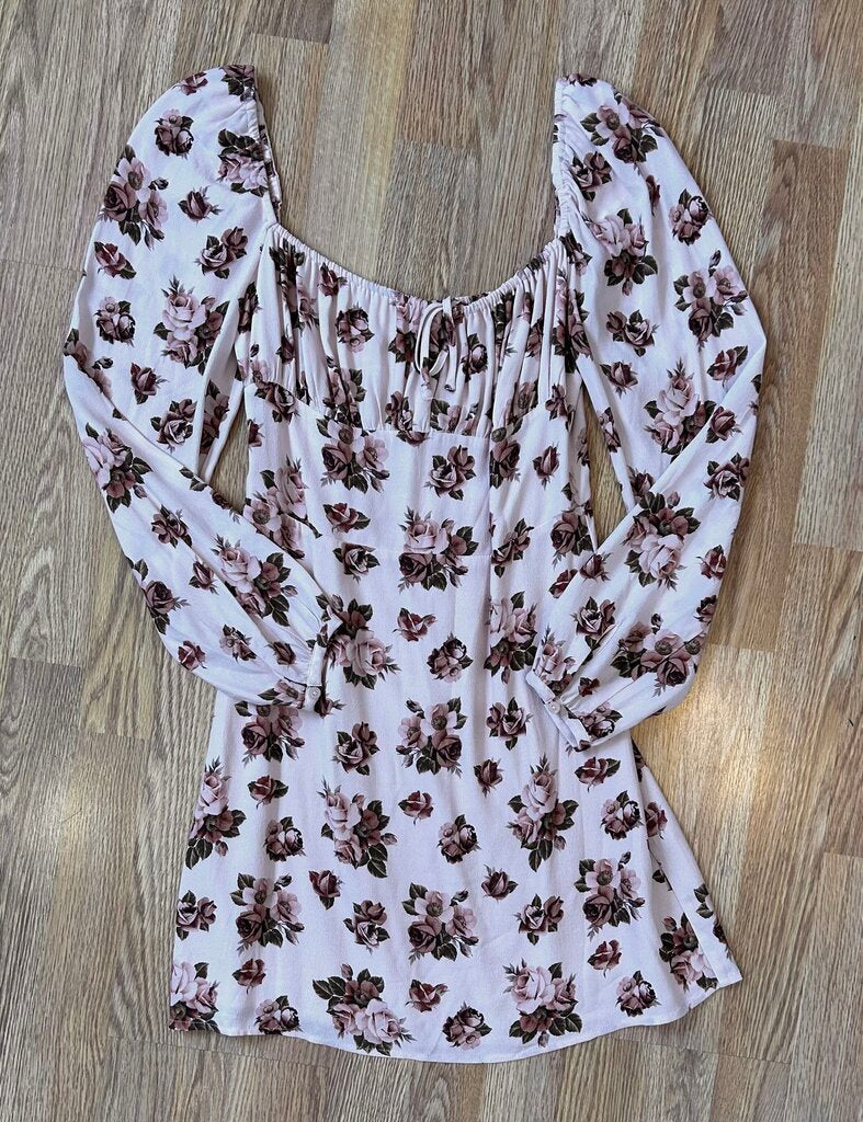 Sunday best peasant smocked back minidress (XS)