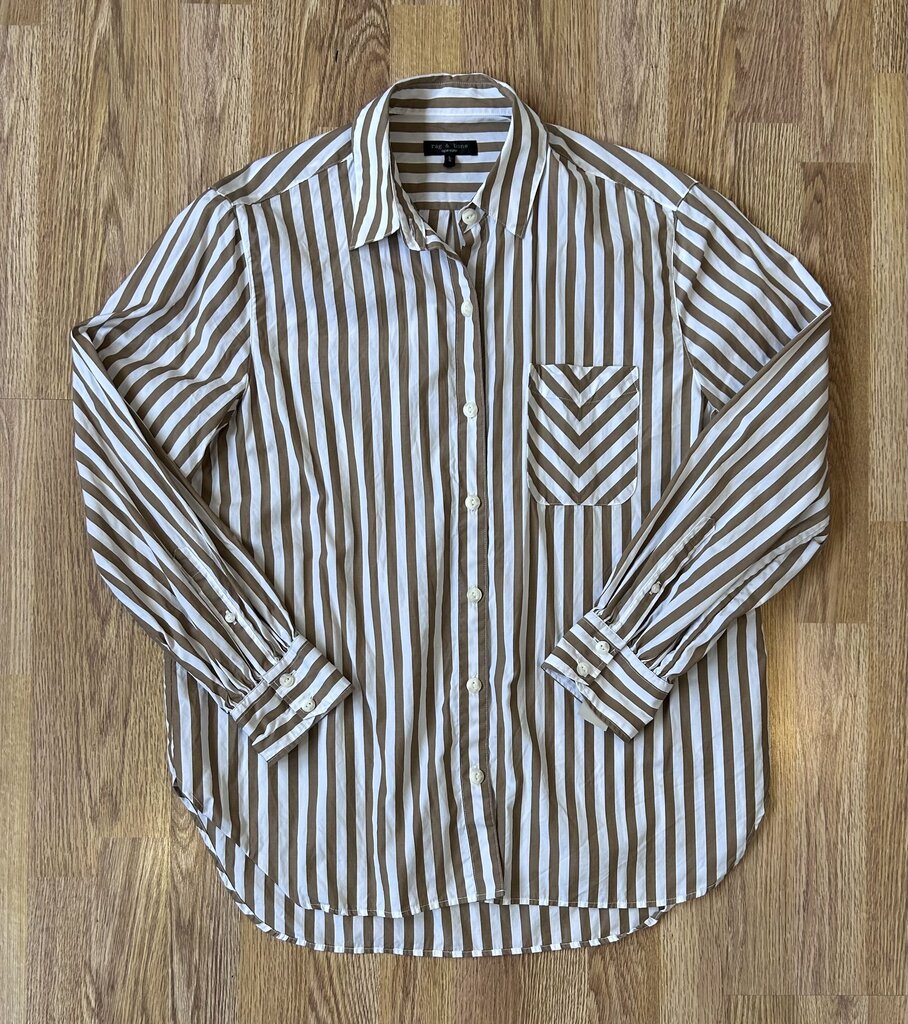 Rag & Bone cotton poplin button down (L)