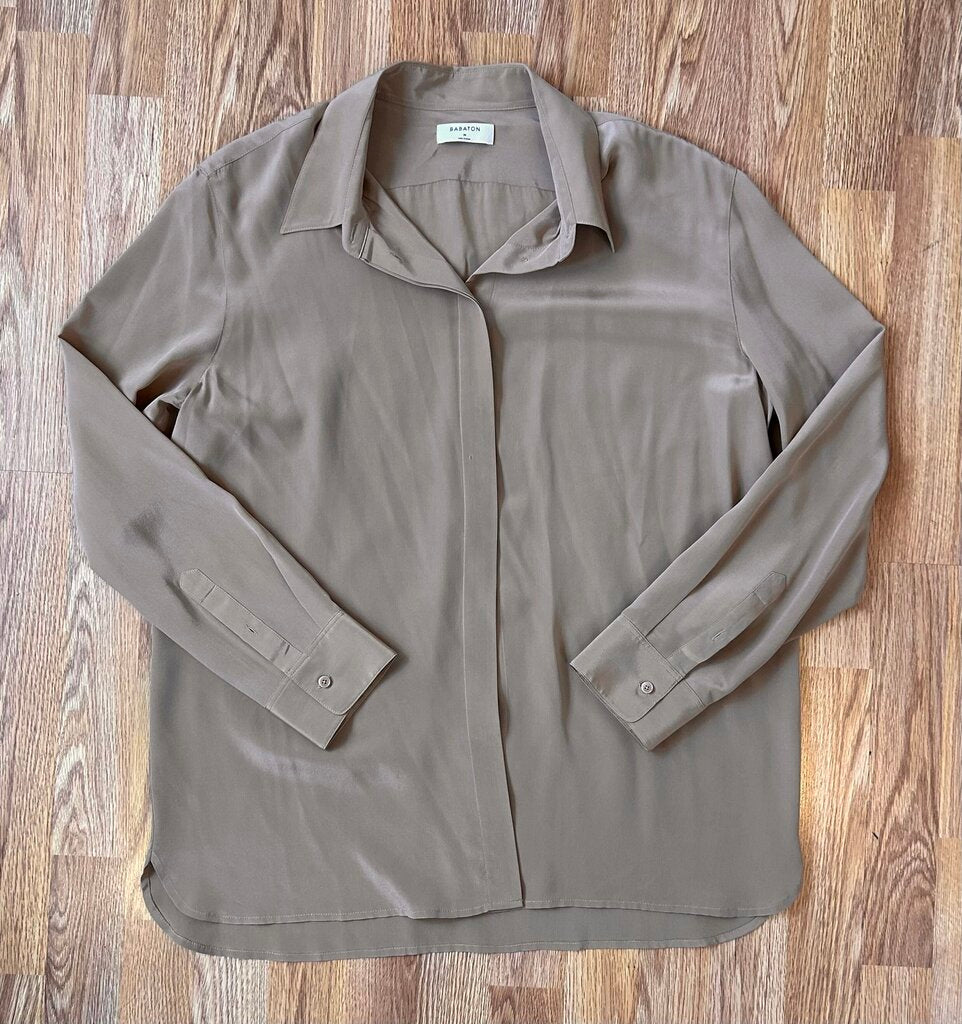 Babaton 100% silk button down (M)