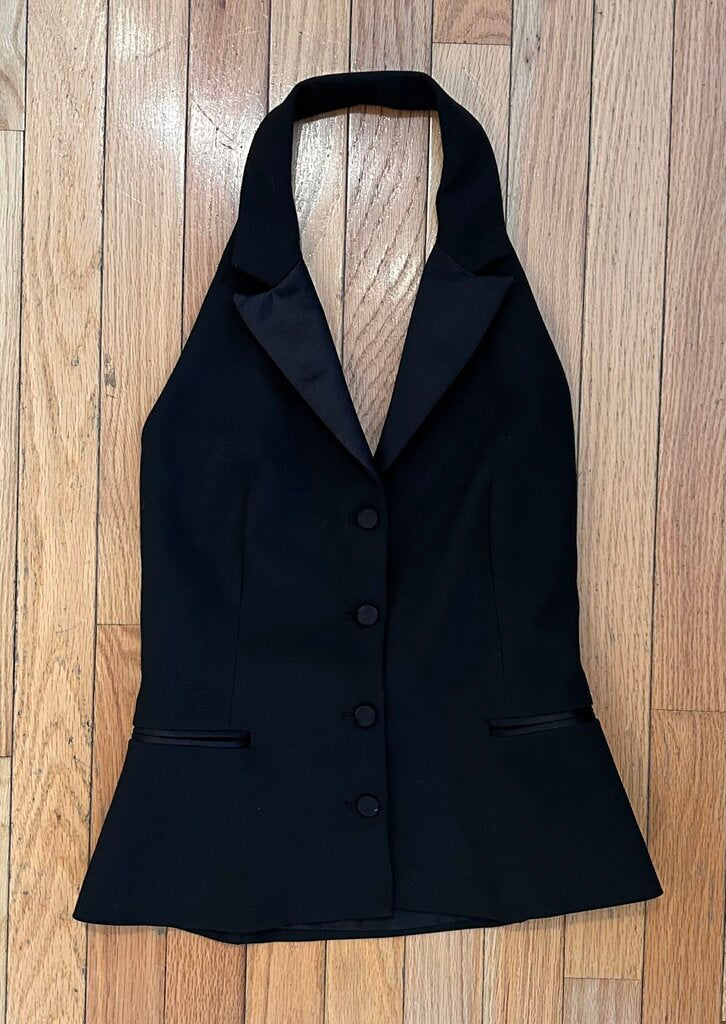 Zara tuxedo halter top (S)