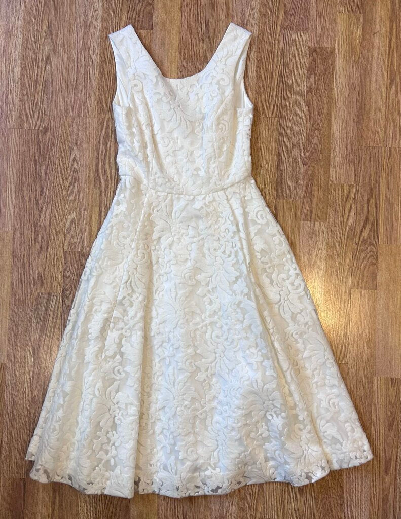 Pink Tartan velour damask midi dress (size 2)
