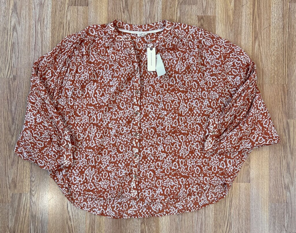 Pilcro (Anthropologie) NWT ikat print batwing oversized blouse (M)