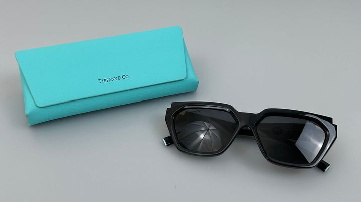 Tiffany square acetate gold T sunglasses