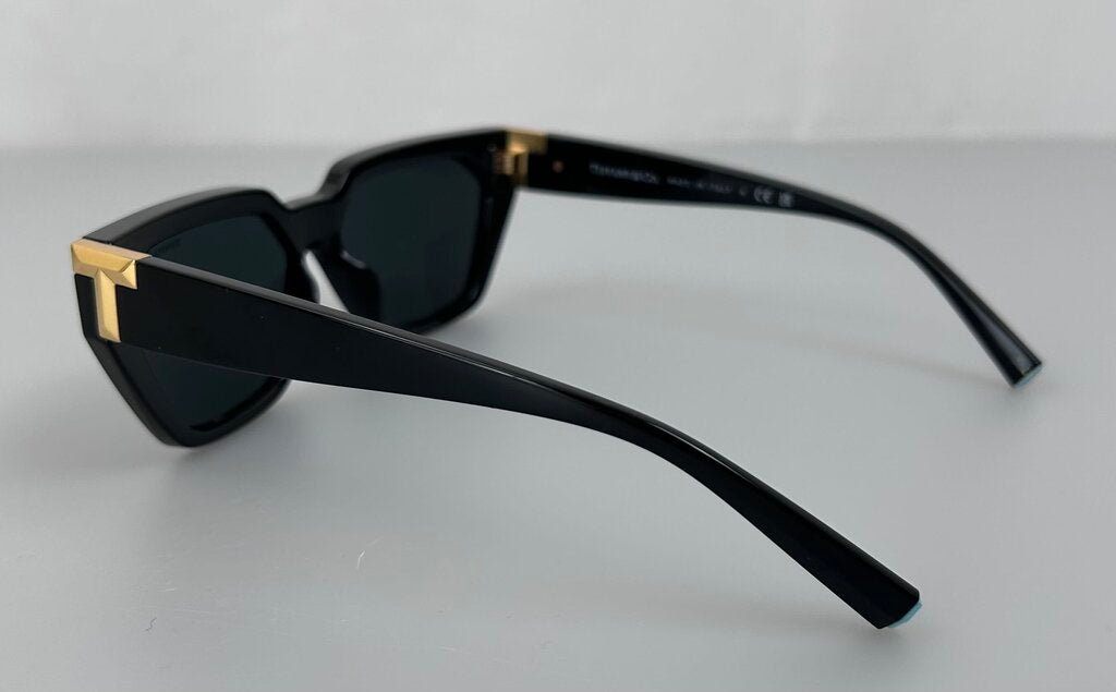 Tiffany square acetate gold T sunglasses