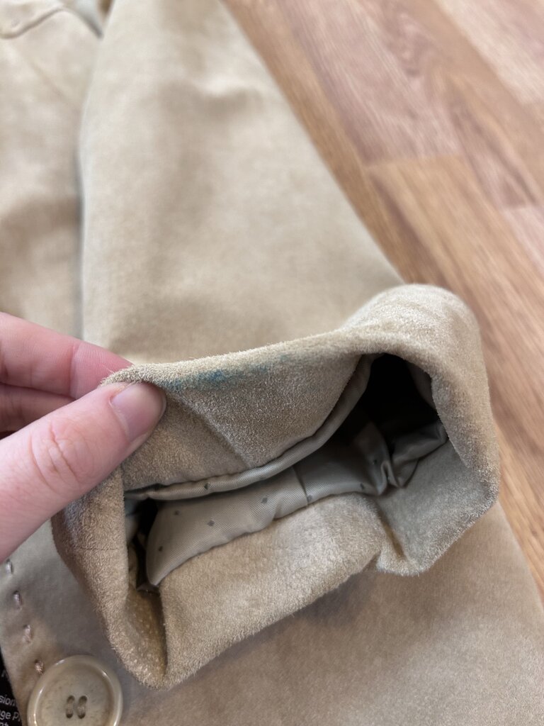 Danier embroidered detail suede jacket (L)