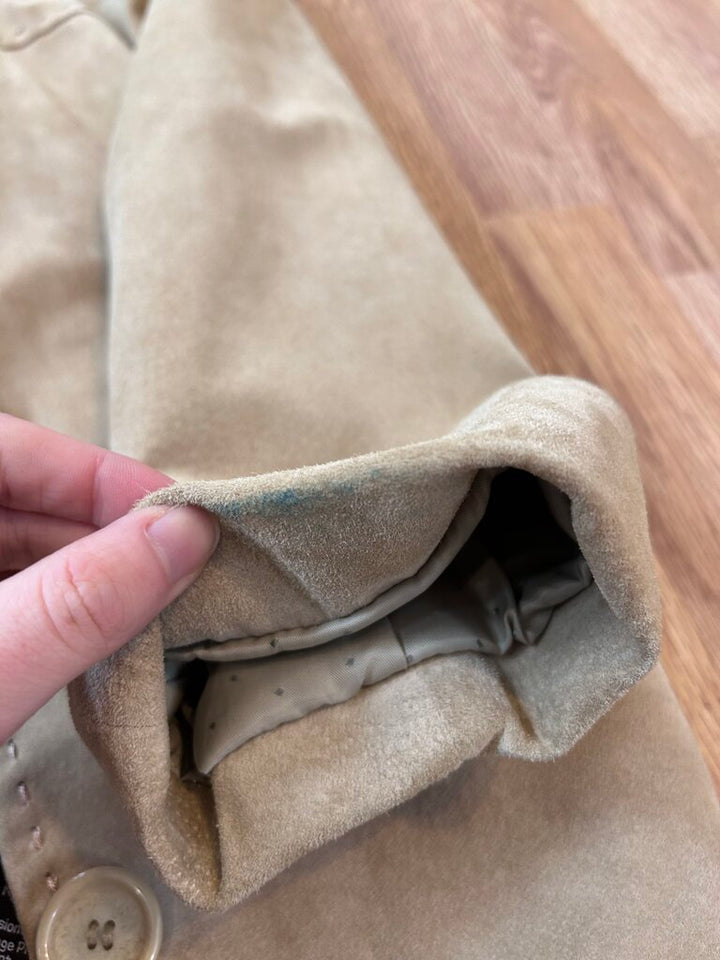 Danier embroidered detail suede jacket (L)