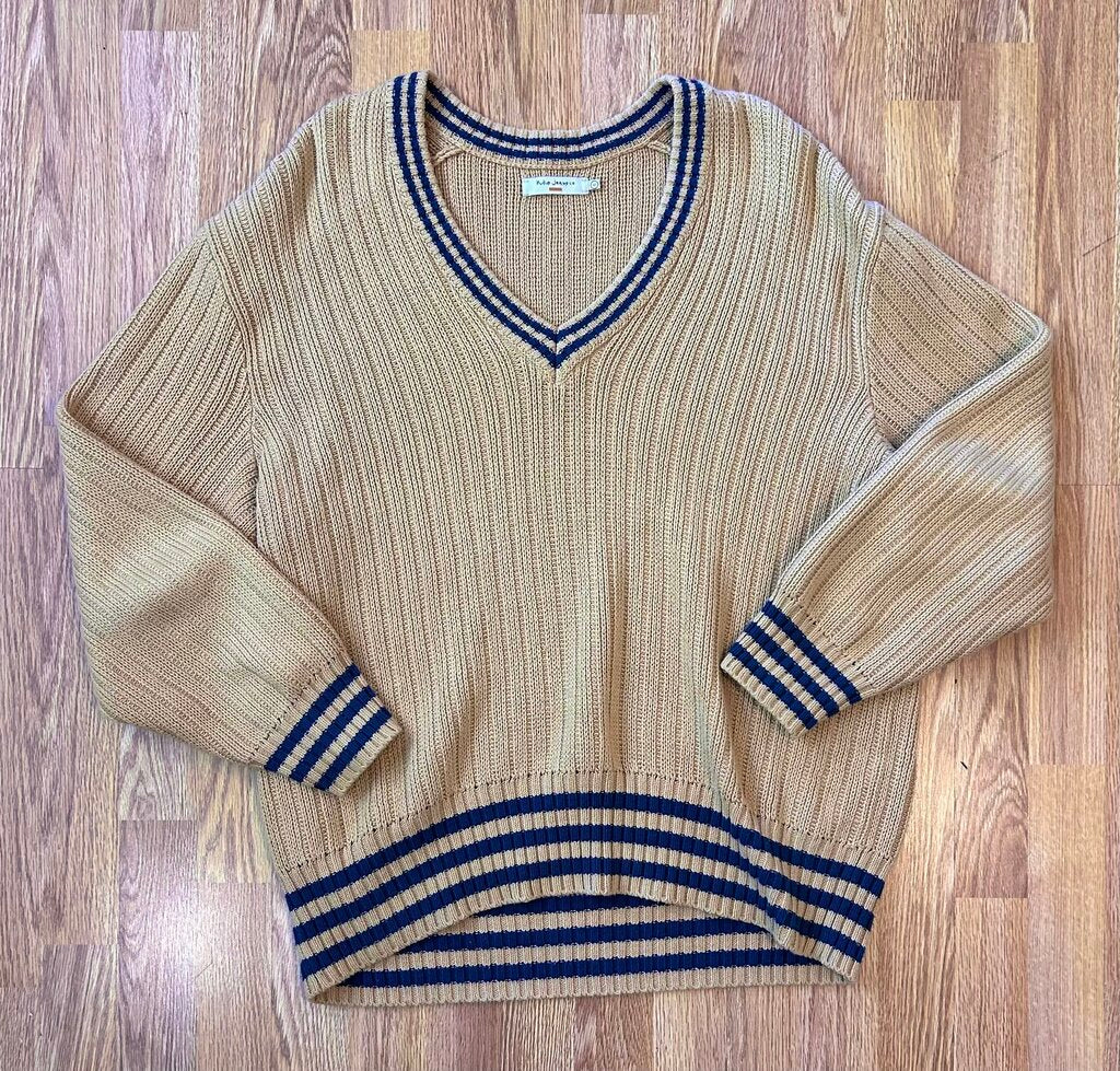 Nudie Jeans Co cotton v-neck pullover (M)