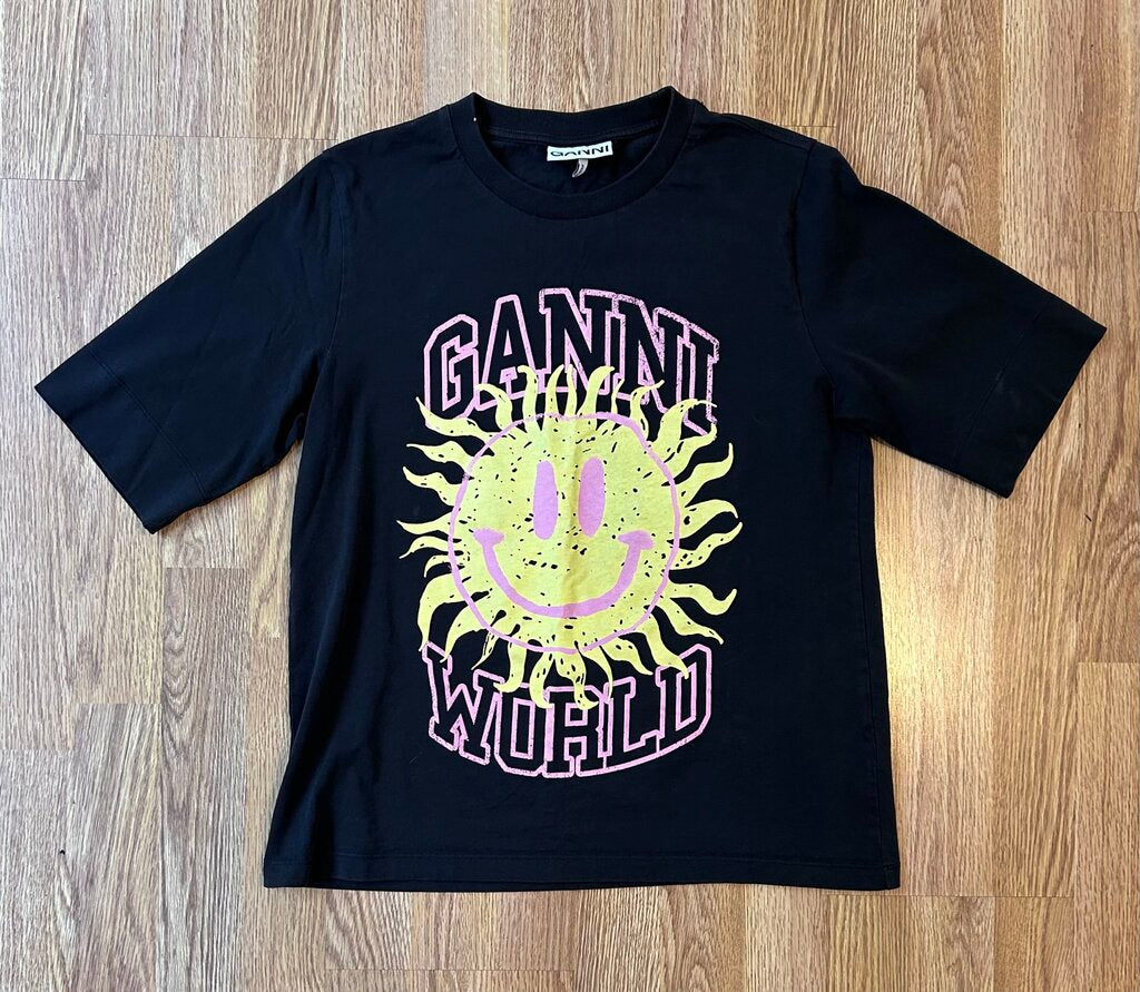 Ganni World Sunshine tee (S)