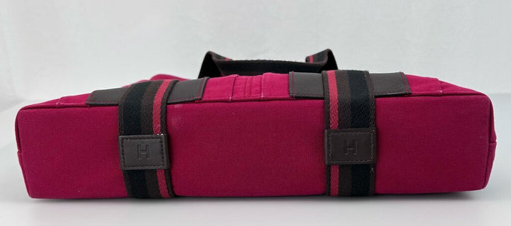 Hermes "Troca Horizonal" Canvas red shopping tote