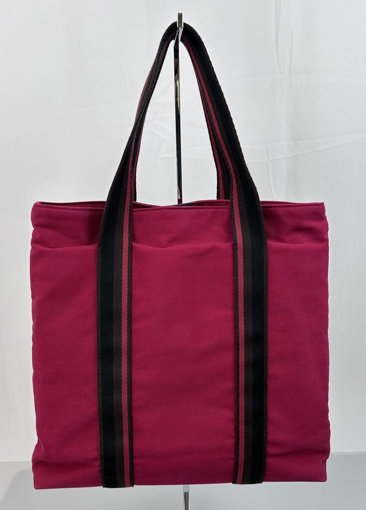 Hermes "Troca Horizonal" Canvas red shopping tote