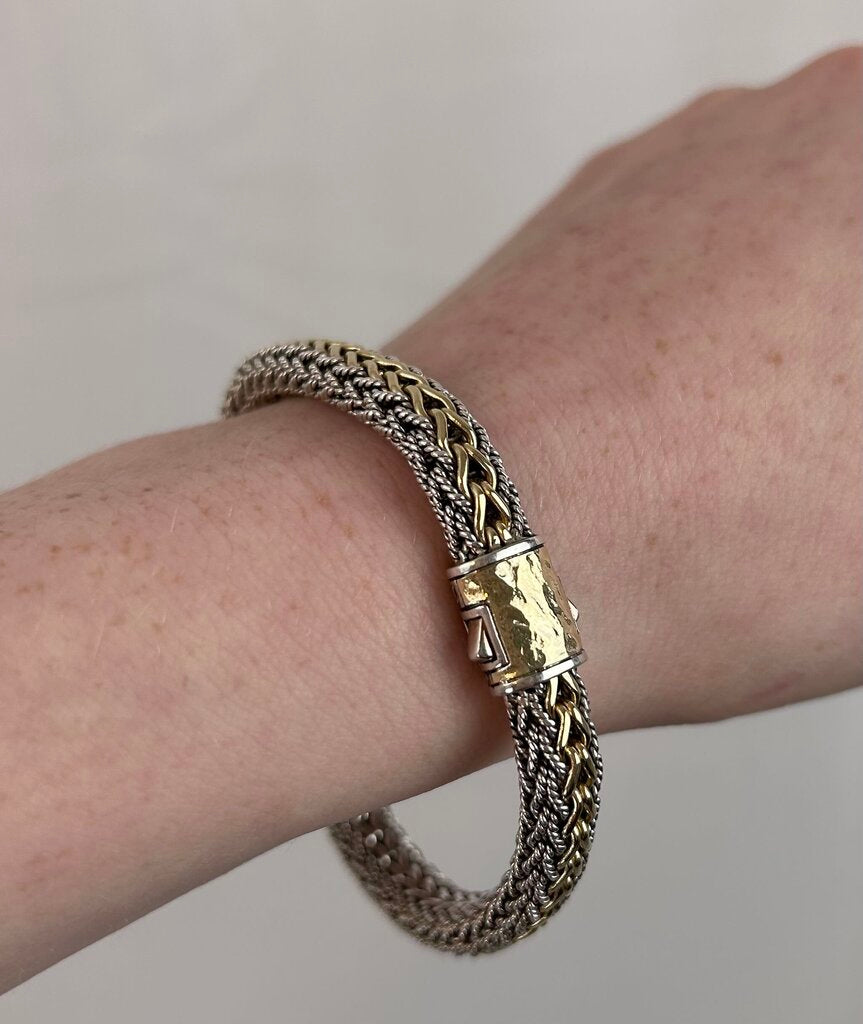 John Hardy reversible silver/gold bracelet