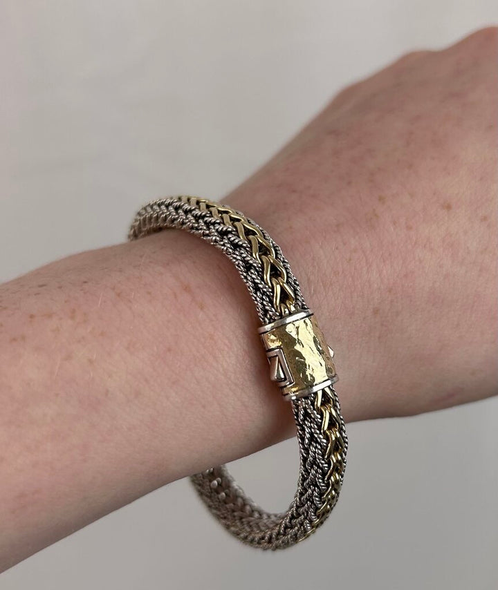 John Hardy reversible silver/gold bracelet