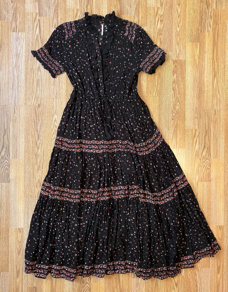 Free People speckled peasant maxi dress (XS)