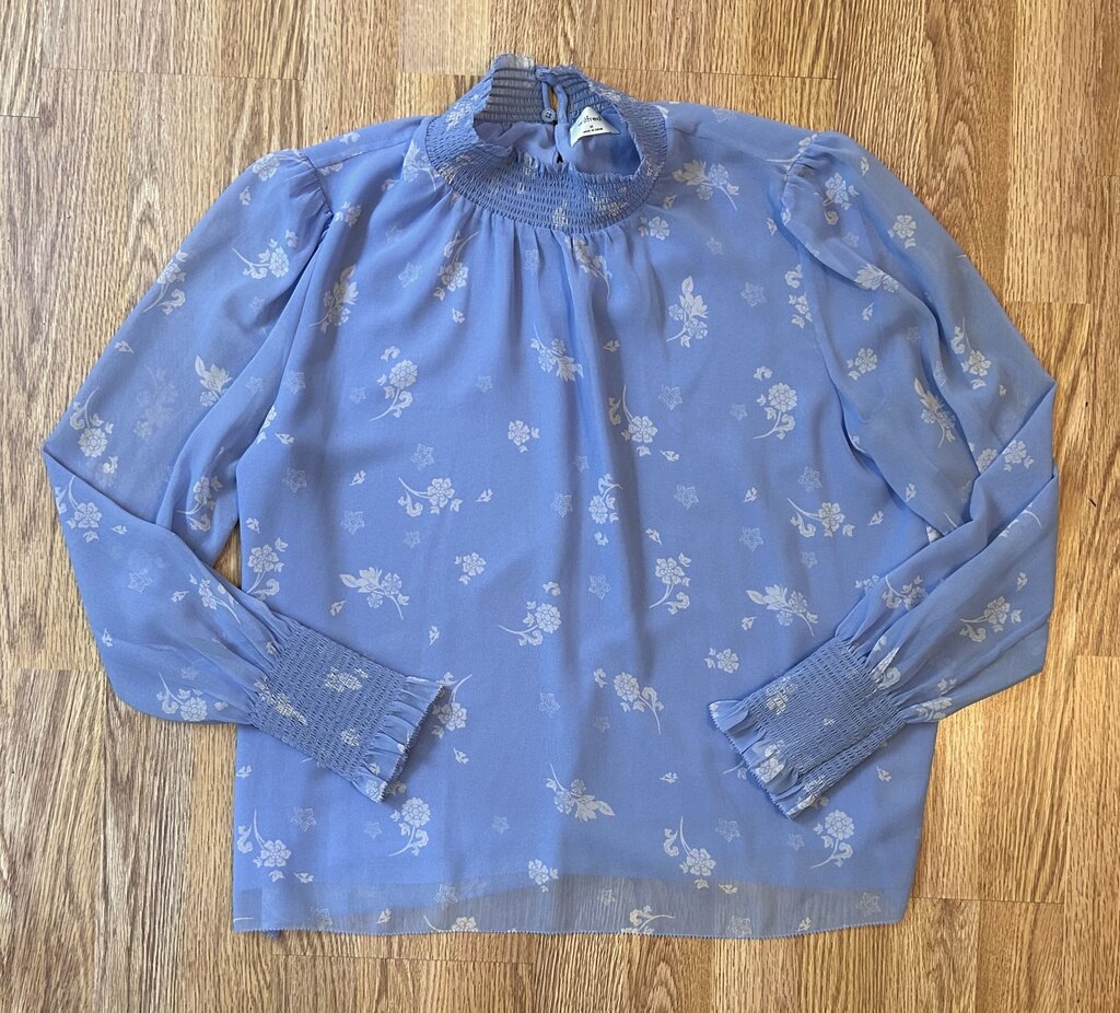 Wilfred floral silky smock neck blouse (M)