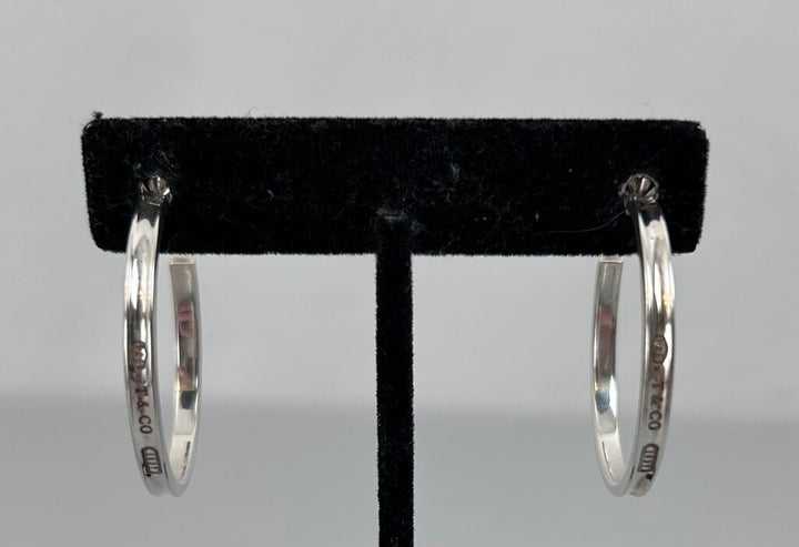 Tiffany large silver hoops