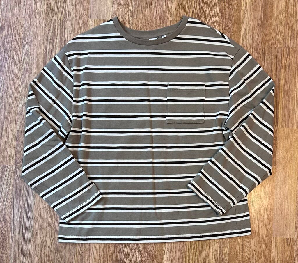 TNA heavyweight striped pullover (M)