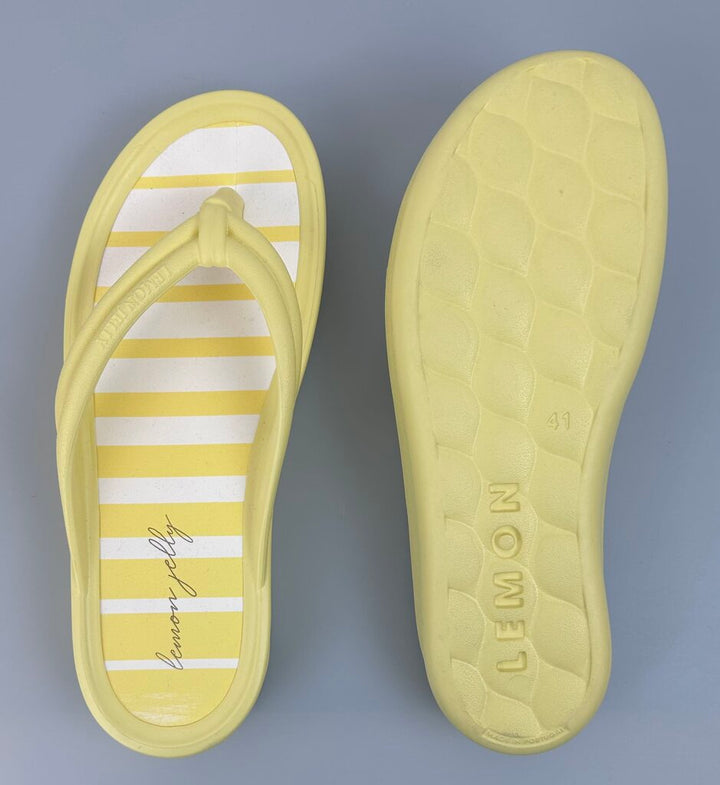 Lemon Jelly platform flip flops (size 10.5)