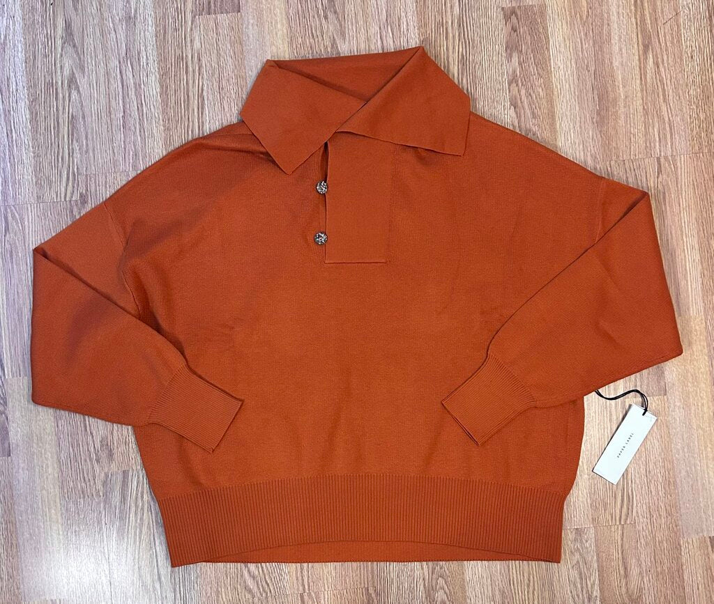 Paper Label NWT organic cotton blend collared sweater (L)