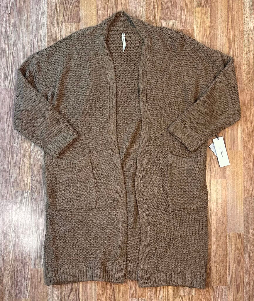 Paper Label NWT long ribbed chunky knit hangopen (L)