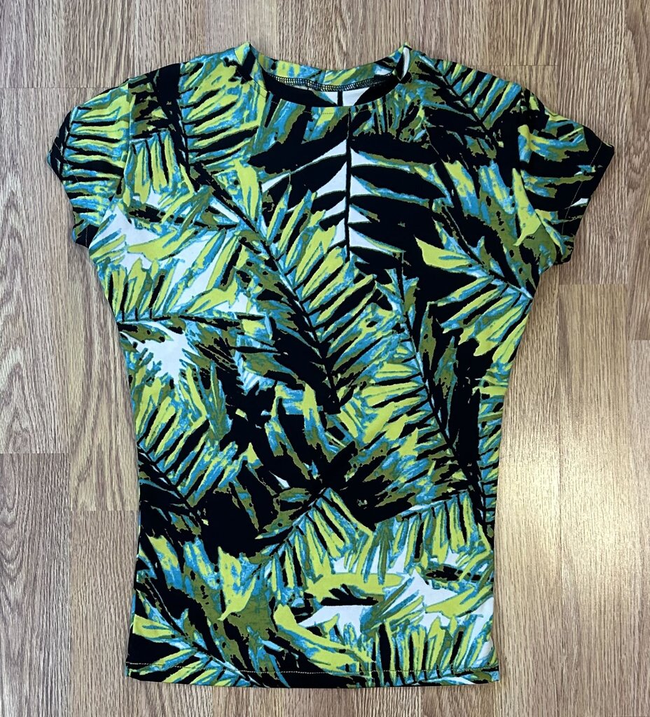Sooley spandex foliage print tee (S)