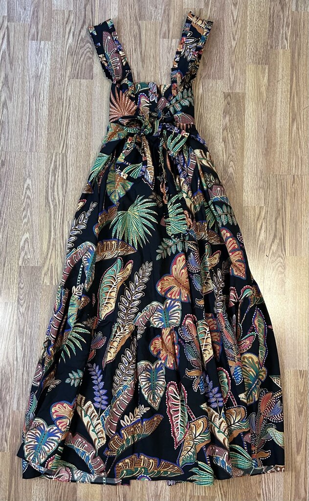 Farm Rio (Anthrolopologie) Cool Foliage maxi dress (S)