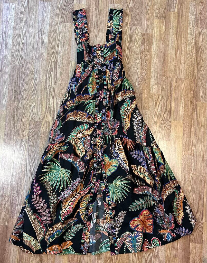 Farm Rio (Anthrolopologie) Cool Foliage maxi dress (S)