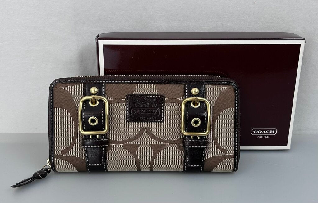 Coach "Zoe" large zip wallet