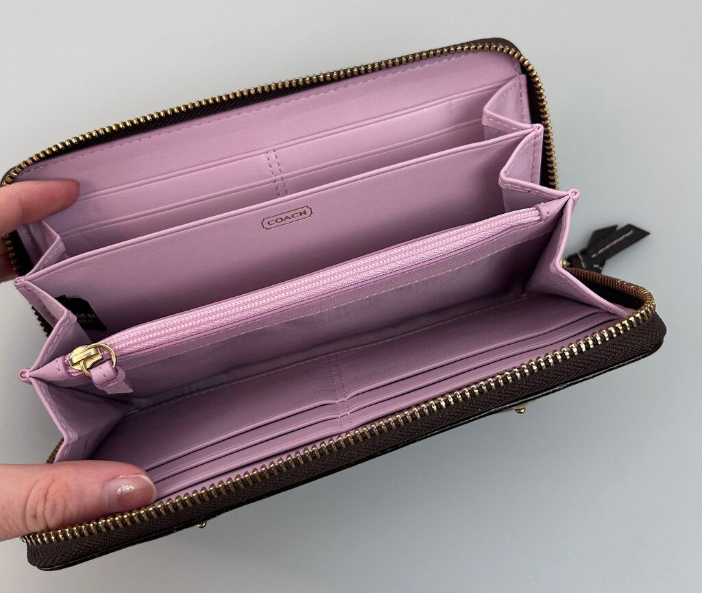 Coach "Zoe" large zip wallet