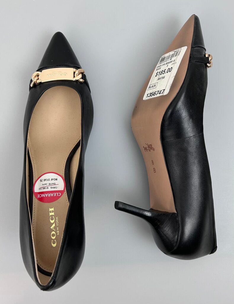 Coach cap toe chain logo pumps (size 8)