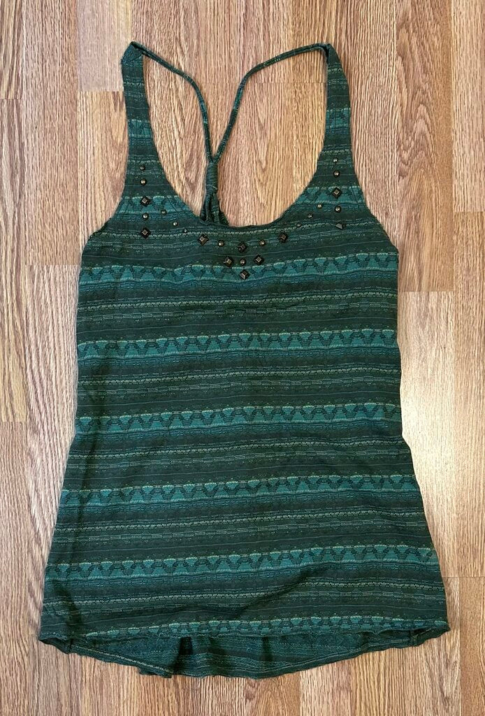 Free People striped racerback studded tank (L)
