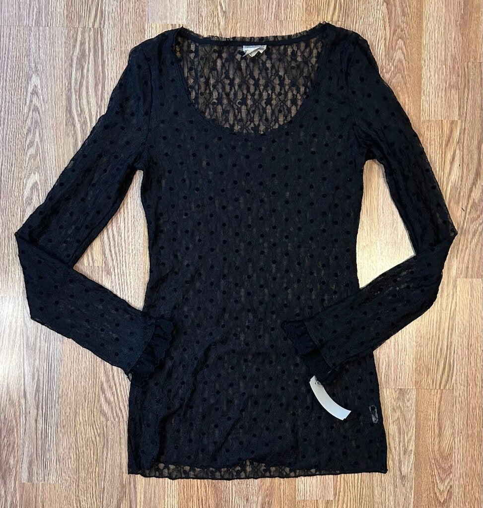 Intimately Free People lacey sheer tee (L)