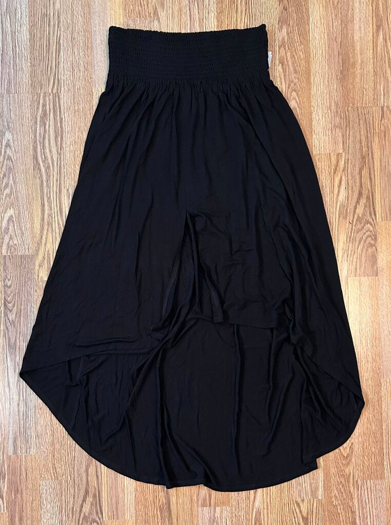 FP Beach hi-low smocked waist pull-on skirt (M)
