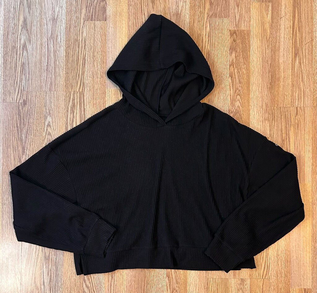 Alo Yoga "Muse" ribbed cropped hoodie (XL)