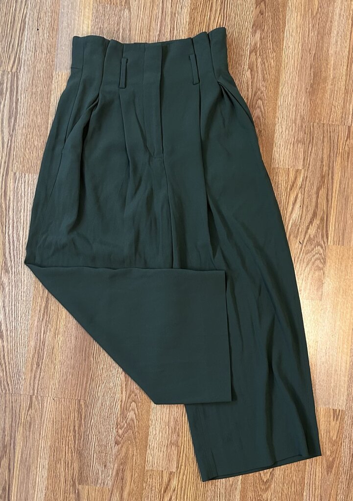 Babaton chiffon paper bag waist wide leg crop pant (size 2)