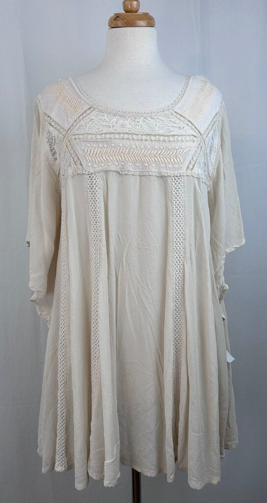 Ganni boho babydoll lace dress (M)